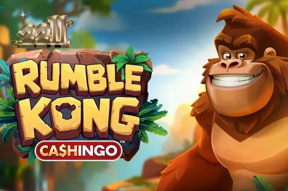 Visual vibrante da selva no jogo Rumble Kong CASHINGO